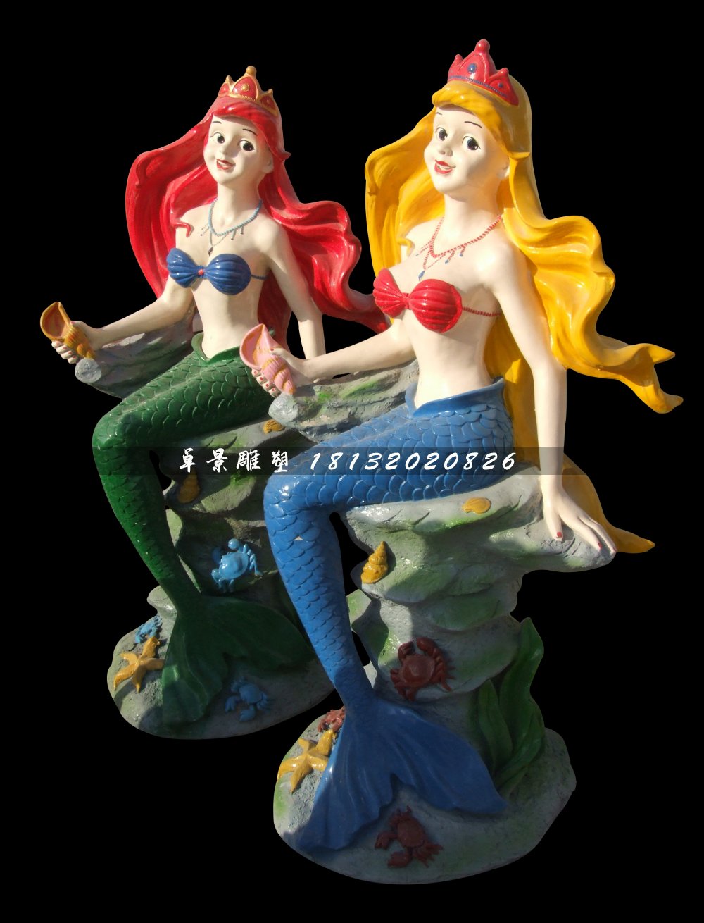 美人魚雕塑，玻璃鋼卡通雕塑.jpg