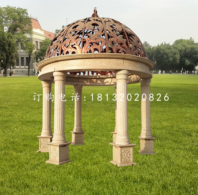 歐式涼亭雕塑，小區景觀石雕 (2).jpg