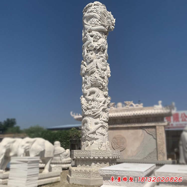 石雕廣場(chǎng)盤龍柱