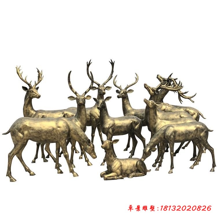 公園動物銅雕鹿