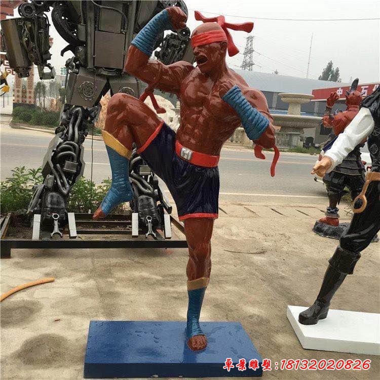 玻璃鋼英雄聯盟盲僧雕塑