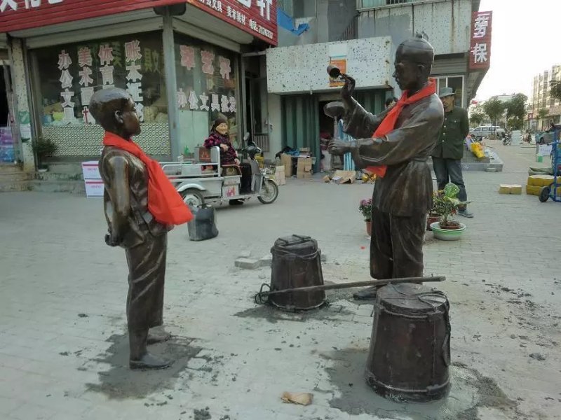 叫賣銅雕，人物銅雕，廣場景觀銅雕