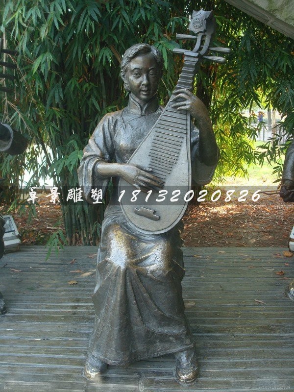 美女銅雕，公園人物銅雕