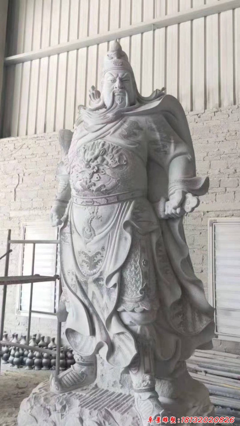 漢白玉武財神關公雕塑