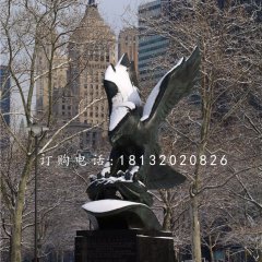 不銹鋼老鷹雕塑，廣場(chǎng)不銹鋼雕塑