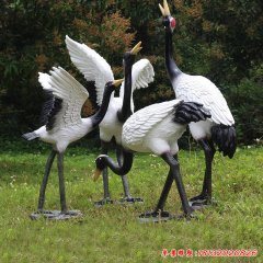 玻璃鋼仙鶴雕塑，玻璃鋼廣場(chǎng)雕塑