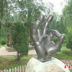 玻璃鋼ok手勢雕塑，景觀玻璃鋼雕塑
