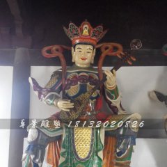 玻璃鋼四大金剛雕塑，彩繪神仙雕塑