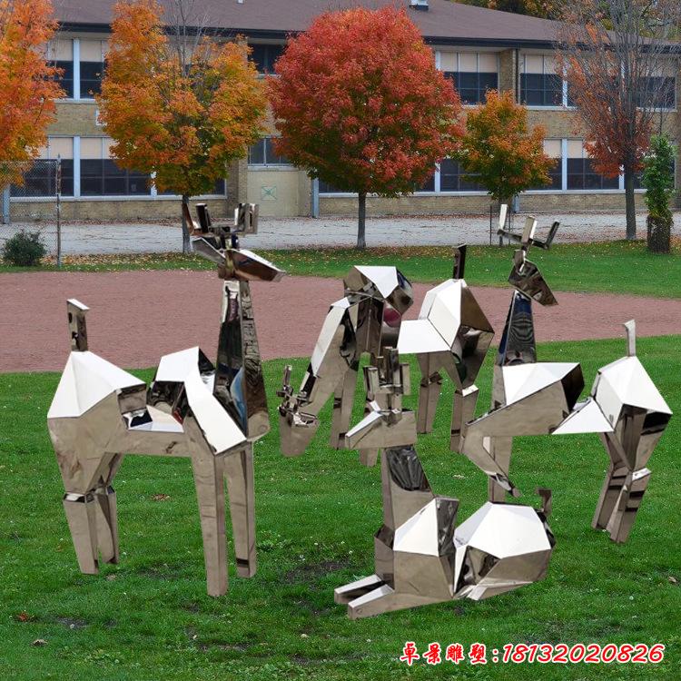 不銹鋼公園動物鹿2