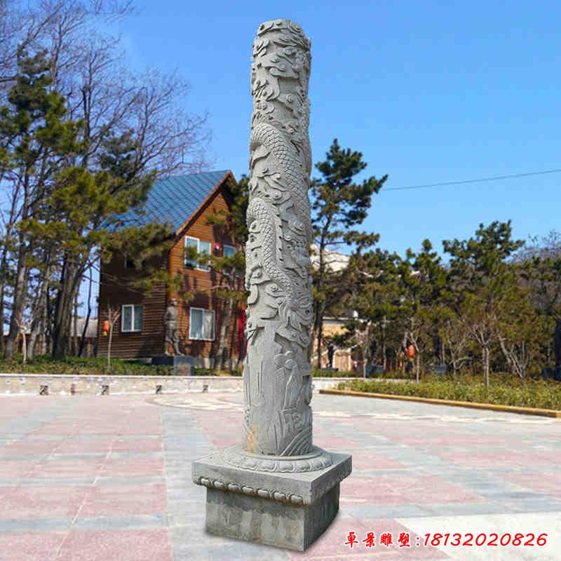 公園雕刻盤(pán)龍柱石雕2