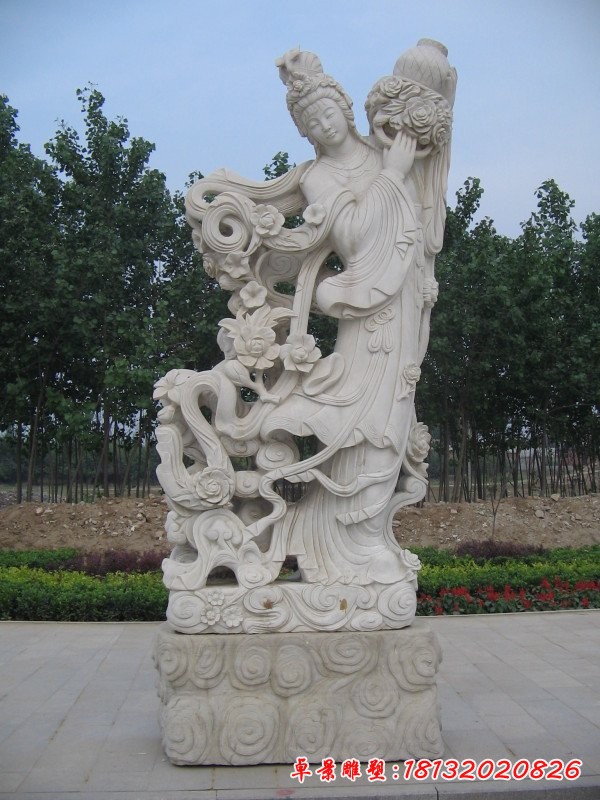 天女散花石雕，廣場景觀石雕