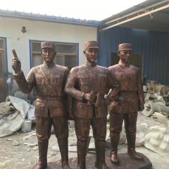 景區八路軍人物銅雕