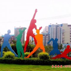 不銹鋼抽象剪影運(yùn)動(dòng)人物雕塑