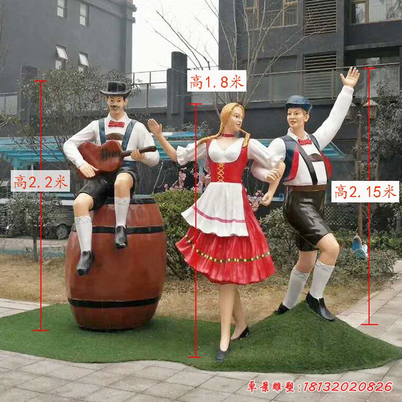 啤酒節狂歡仿真人物雕塑 (5)