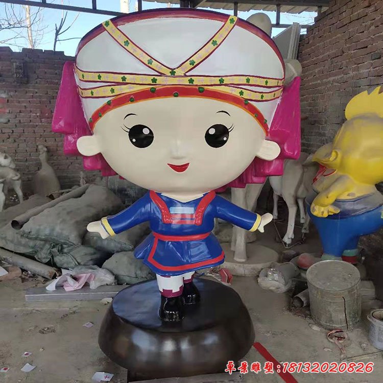 少數民族卡通人物雕塑 (1)
