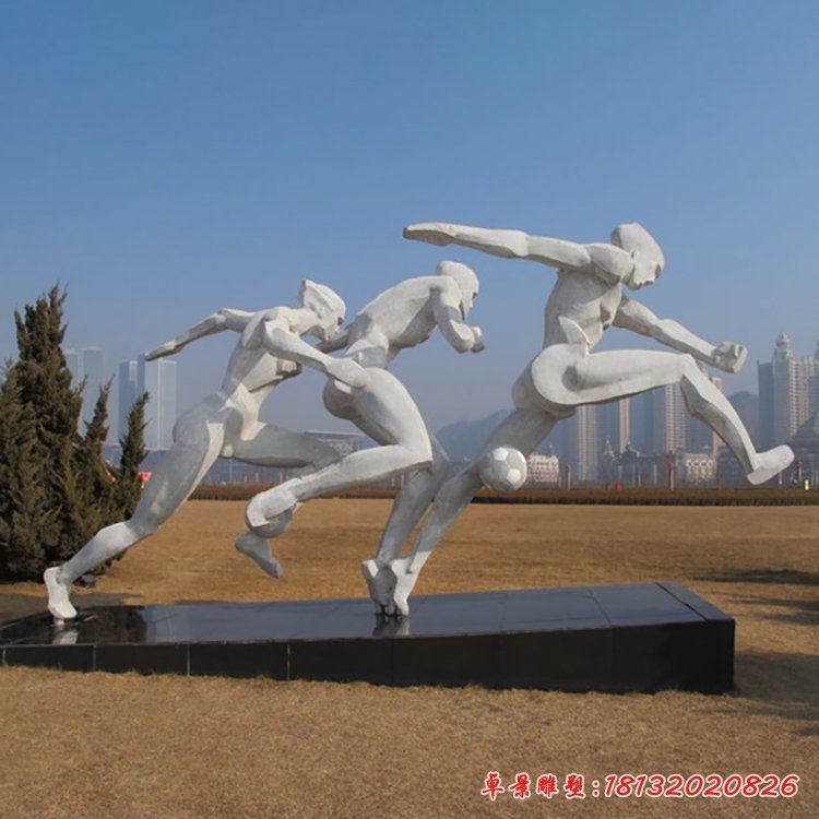 踢足球運(yùn)動(dòng)人物不銹鋼雕塑