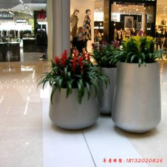 公園花盆不銹鋼雕塑