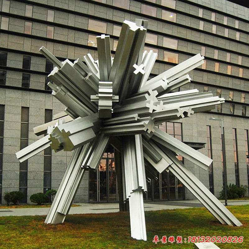 企業不銹鋼抽象科技之光雕塑 (20)