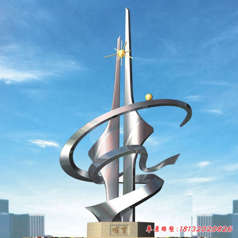 不銹鋼孕育指環  廣場景觀雕塑