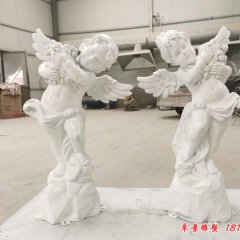 大型廣場(chǎng)西方小天使石雕