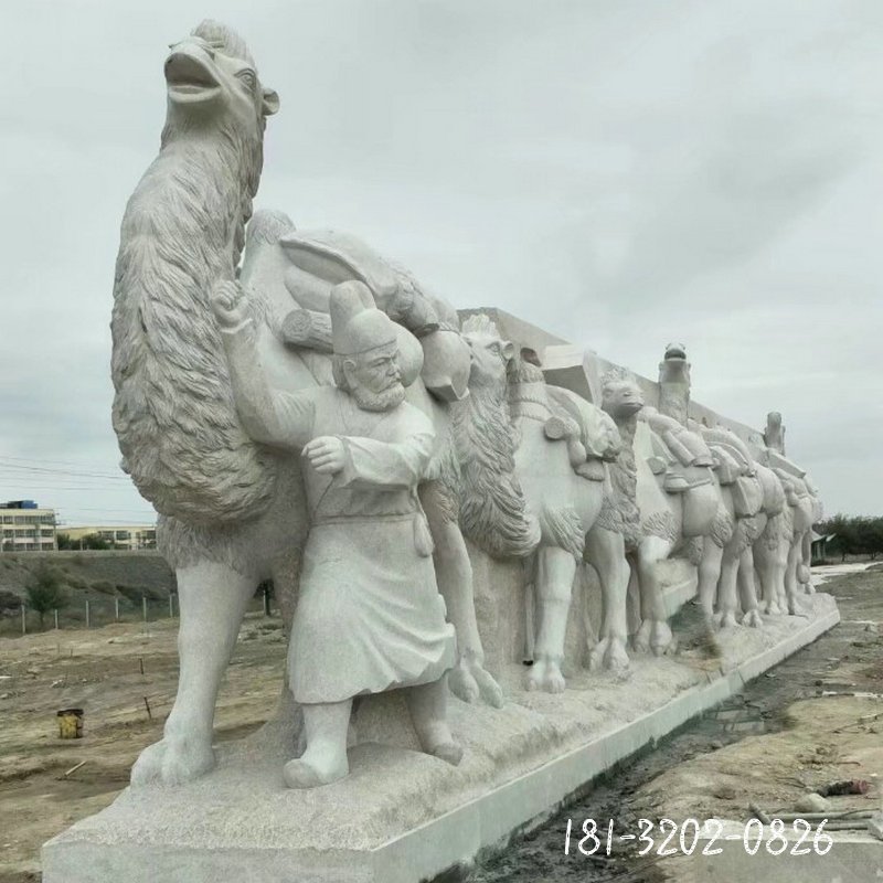 絲綢之路駱駝石雕