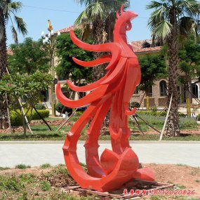 不銹鋼鳳凰景觀雕塑