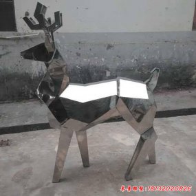 塊面不銹鋼雕塑鹿