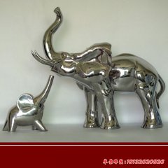 不銹鋼大象雕塑 鏡面大象雕塑