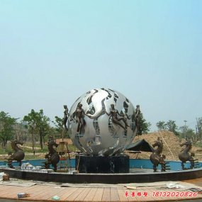 不銹鋼圓球噴泉