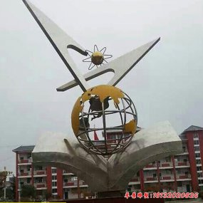 不銹鋼白鋼雕塑 企業(yè)不銹鋼雕塑