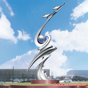 不銹鋼校園景觀雕塑