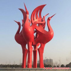 廣場(chǎng)烤漆不銹鋼雕塑