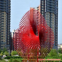紅色 不銹鋼雕塑 廣場(chǎng)
