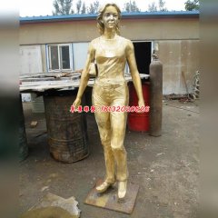 銅雕現(xiàn)代人物雕塑