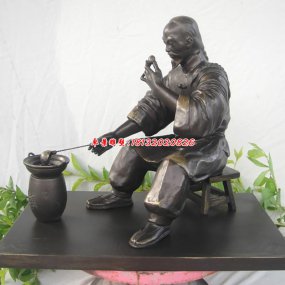 廣場鑄銅名俗人物雕塑