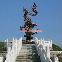 廣場銅龍雕塑