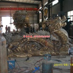 鑄銅龍形雕塑