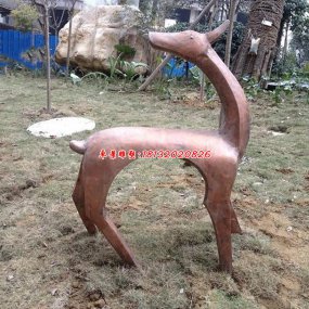 仿銅雕塑抽象鹿