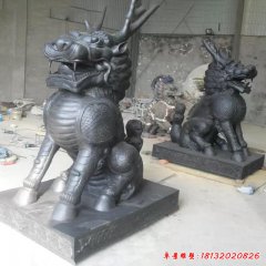 送子麒麟銅雕塑