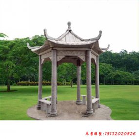 石頭做的涼亭