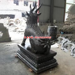 銅麒麟動物雕塑