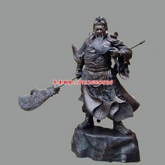 銅雕關公像