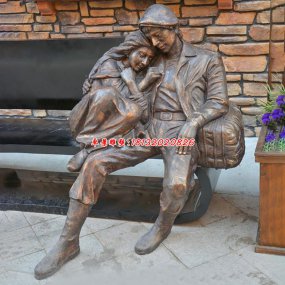 情侶銅雕塑
