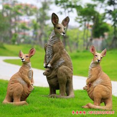 玻璃鋼動物袋鼠雕塑