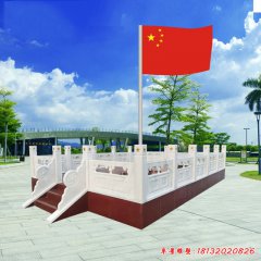 漢白玉升旗臺雕塑