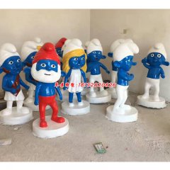 玻璃鋼藍(lán)精靈雕塑