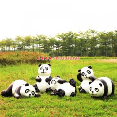 熊貓雕塑玻璃鋼