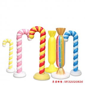 玻璃鋼棒棒糖果雕塑