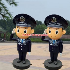 玻璃鋼警察雕塑