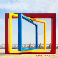 不銹鋼彩色雕塑